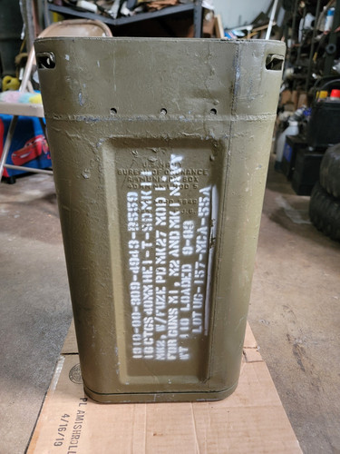 Vintage navy ammunition box - navy,